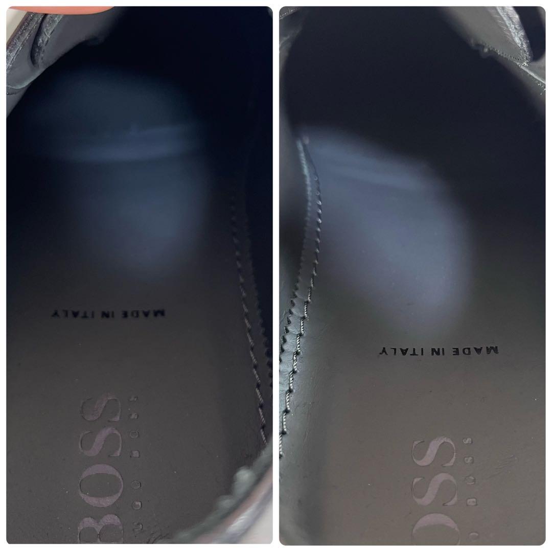 【未使用級】HUGO BOSS　革靴　ストレートチップ　メダリオン　現行モデル