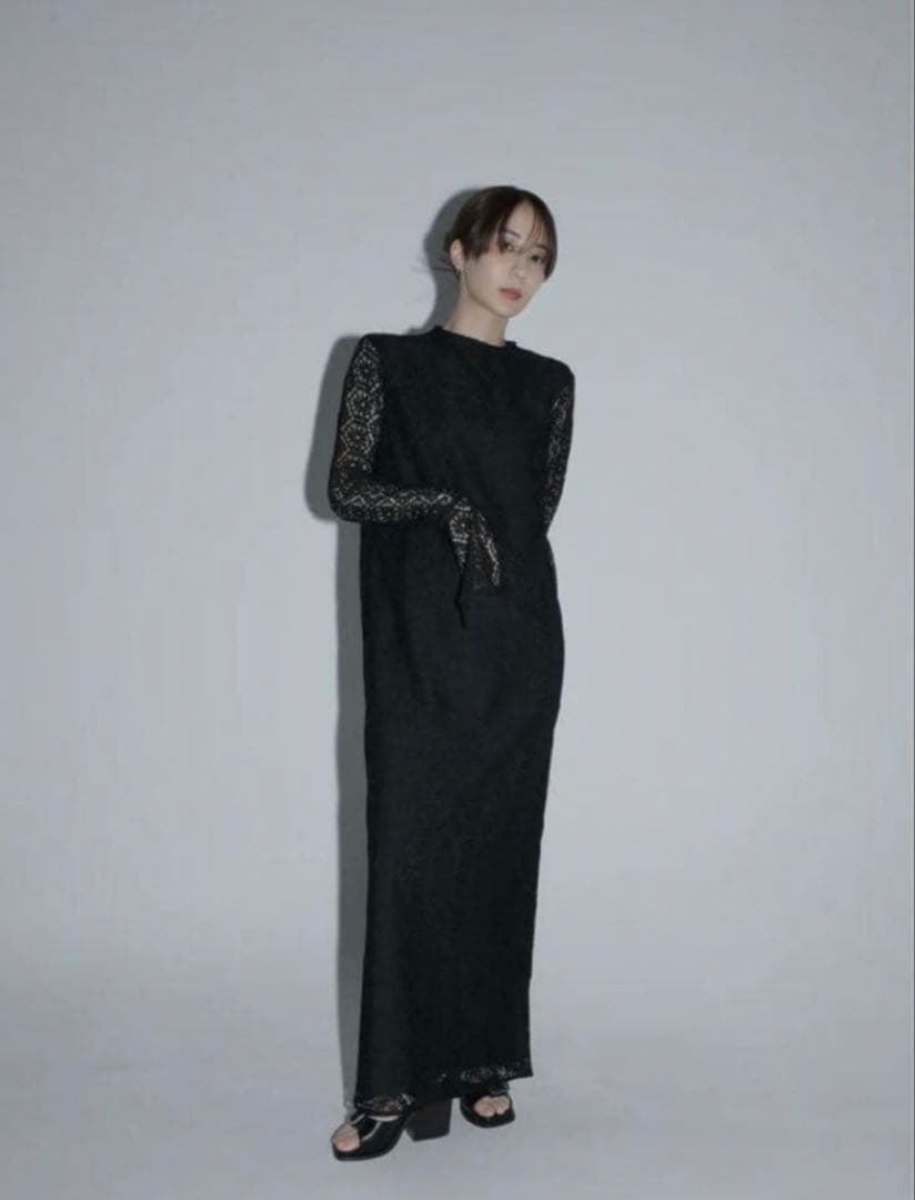 【louren】geometric lace dress 美品 ワンピース