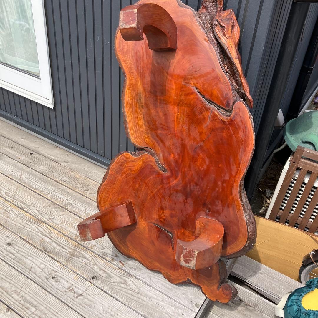 昭和レトロ 天然木製座卓 欅材 一枚板 脚付き センターテーブル ローテーブル