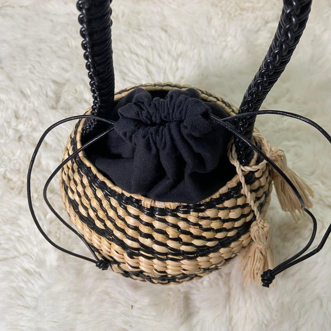 MAISON N.H PARIS カゴバッグ 丸型バッグ 夏 ベージュ