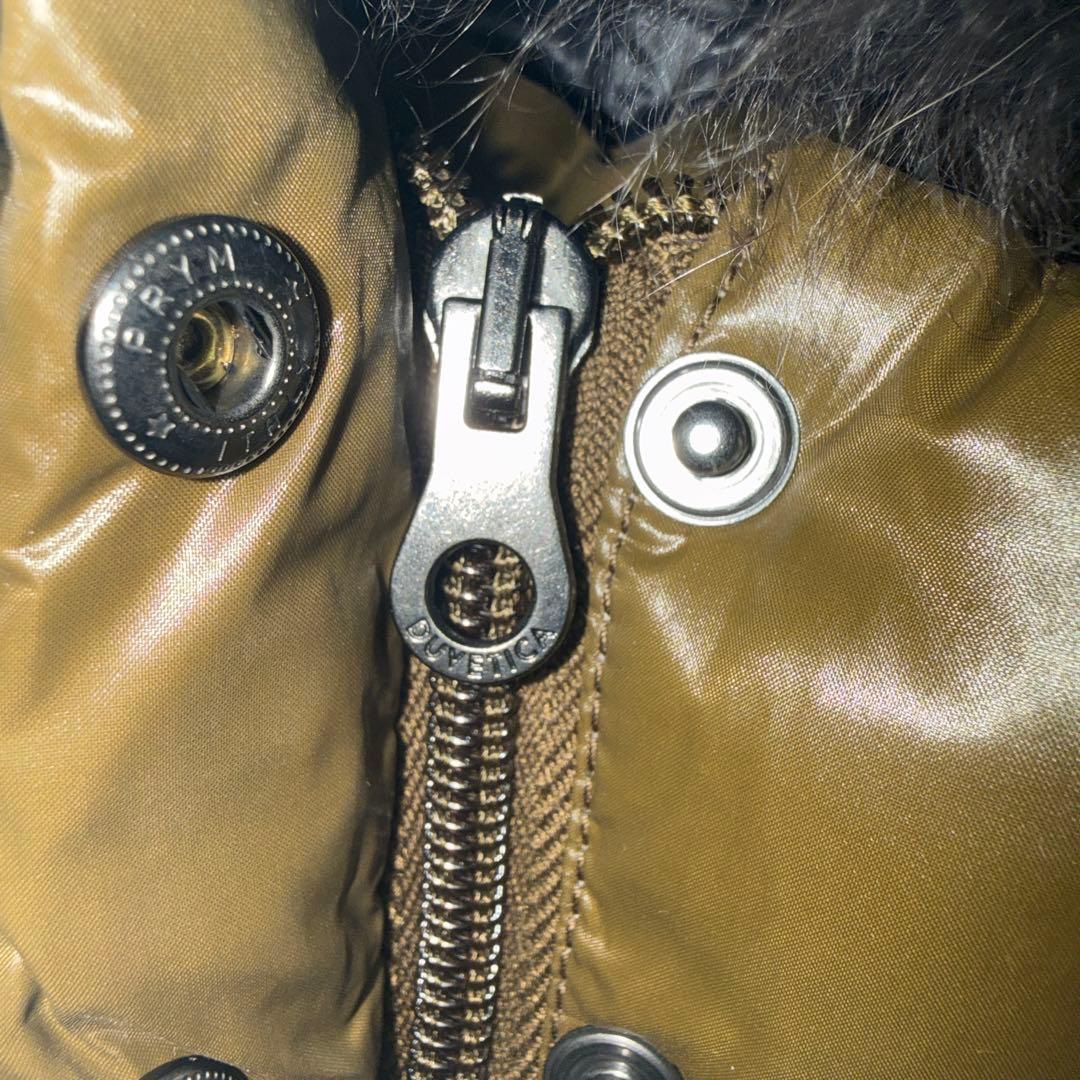 未使用デュベティカDUVETICAオリーブグリーン ファー付ダウンロングコート