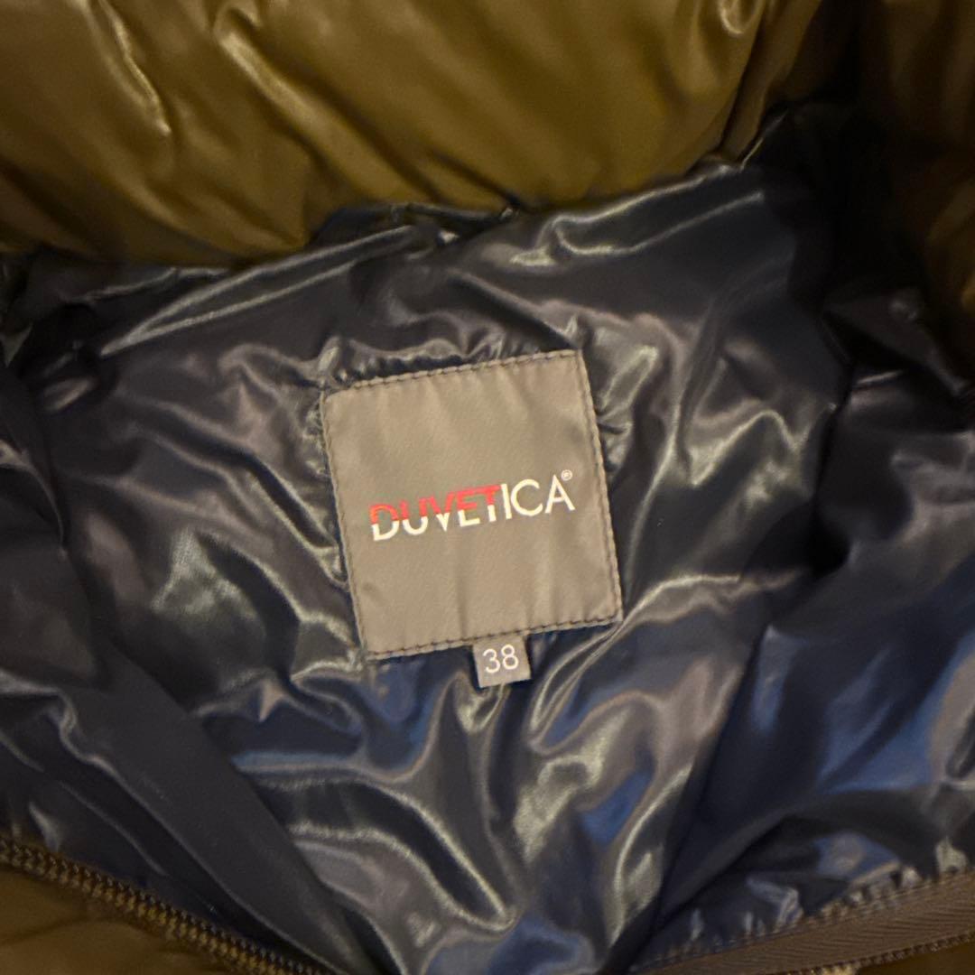 未使用デュベティカDUVETICAオリーブグリーン ファー付ダウンロングコート