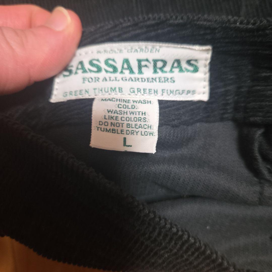 最終値下げ‼️ササフラス　コーデュロイのワークパンツ　ブラック