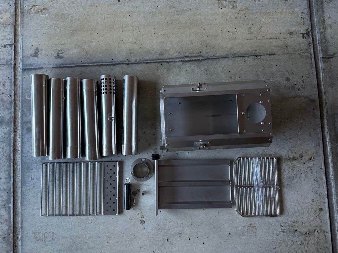 薪ストーブ ステンレス製 グリル付き　ガラス付き