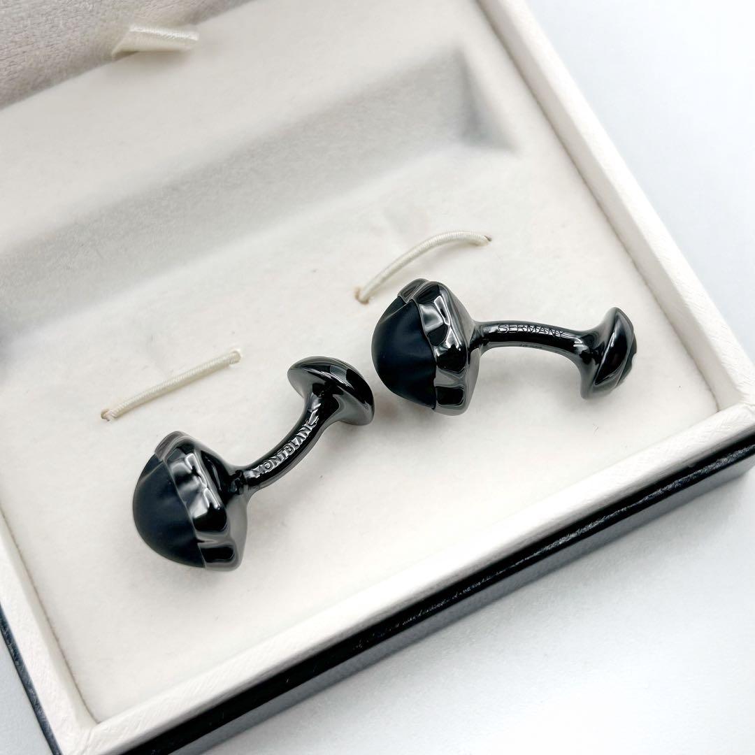 【超美品・希少モデル】モンブラン スター カフリンクス マットブラック 箱付き