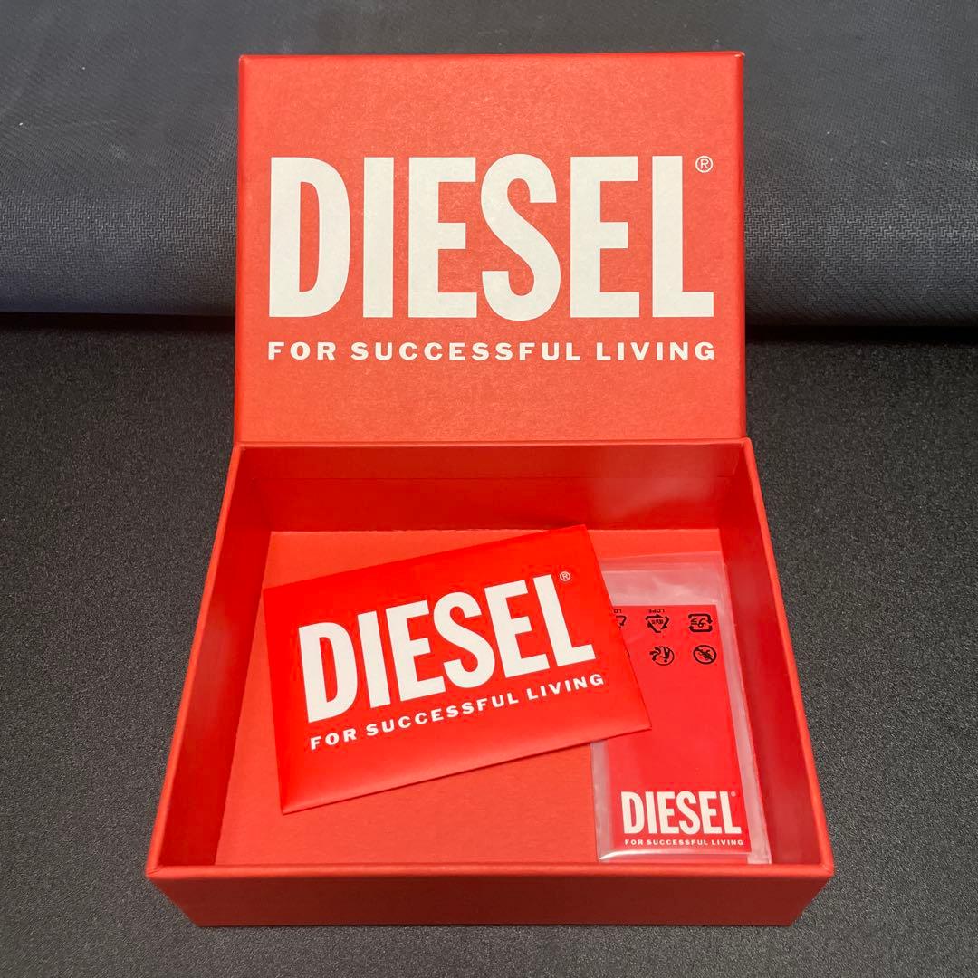 【本物箱付き】DIESEL ブラック 三つ折り財布