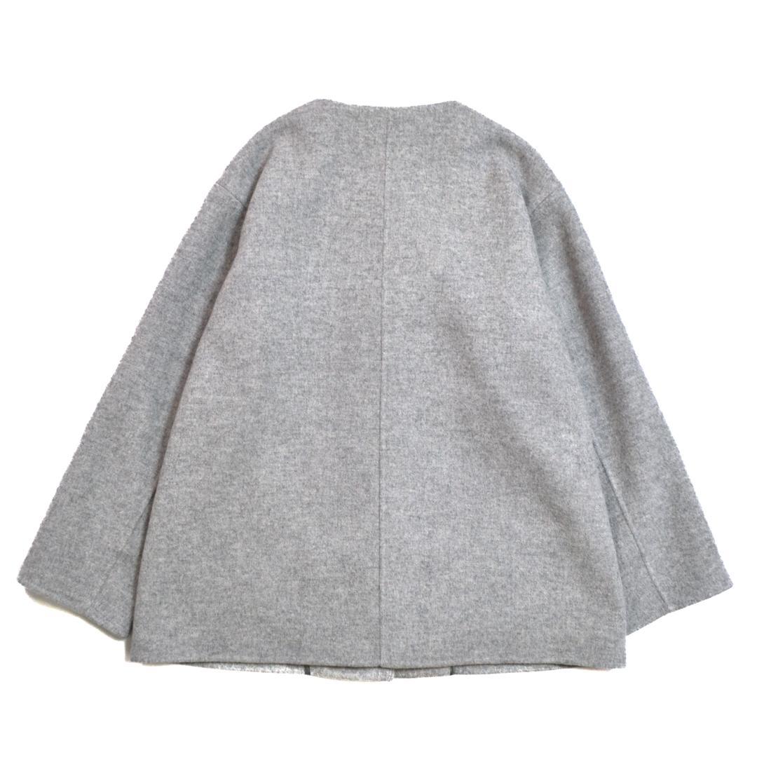 【極美品】MACHINTOSH PHILOSOPHY ウール混ノーカラーコートS