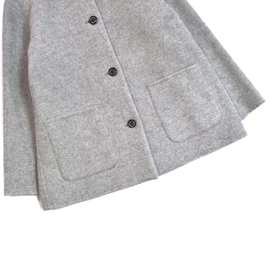 【極美品】MACHINTOSH PHILOSOPHY ウール混ノーカラーコートS