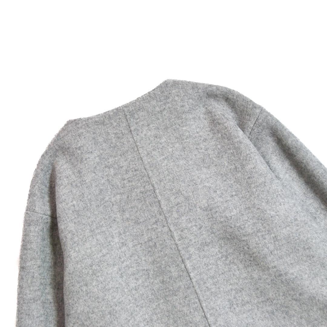 【極美品】MACHINTOSH PHILOSOPHY ウール混ノーカラーコートS