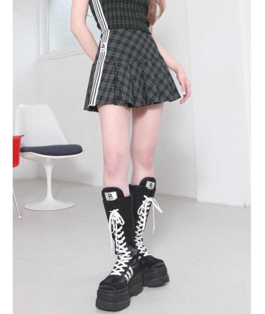 Darich リメイクライクチェックミニスカート