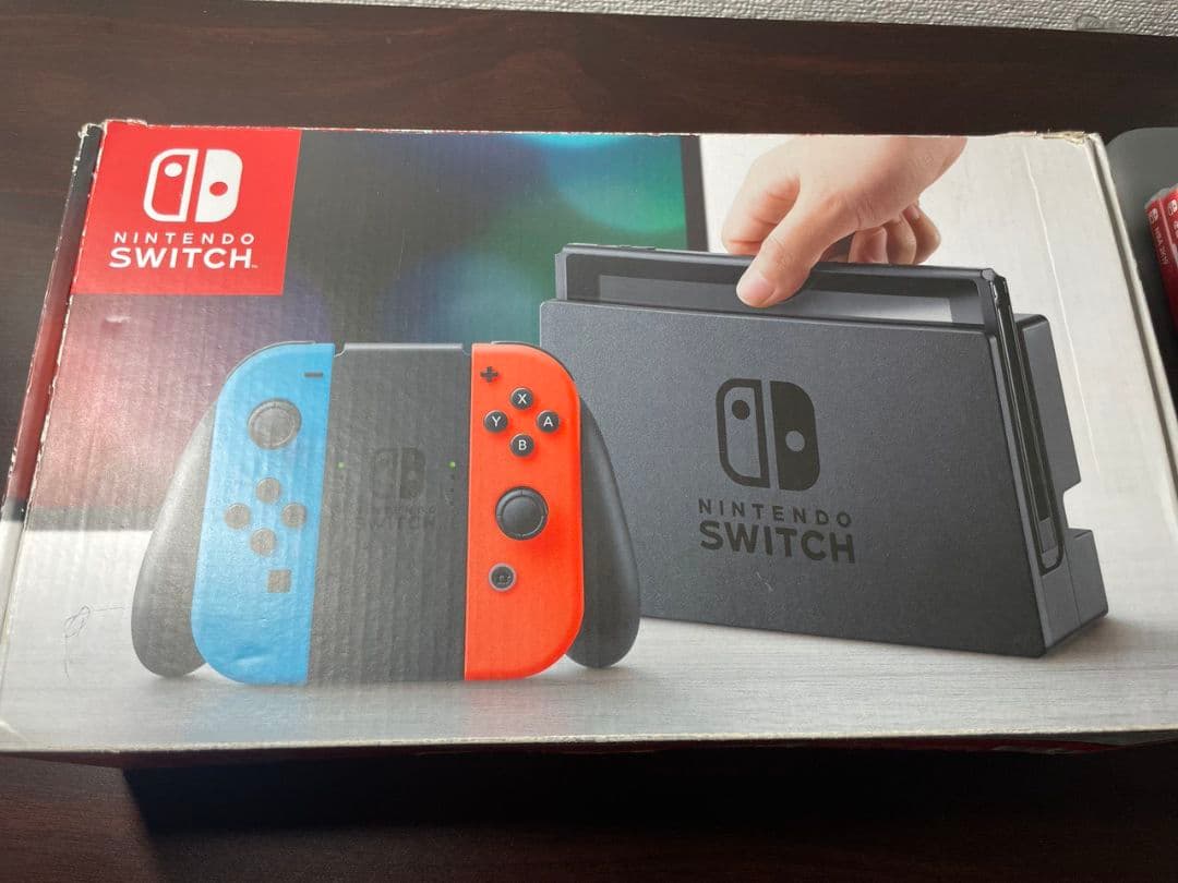 Nintendo Switch 青・赤 中古セット SDカード128GB付き