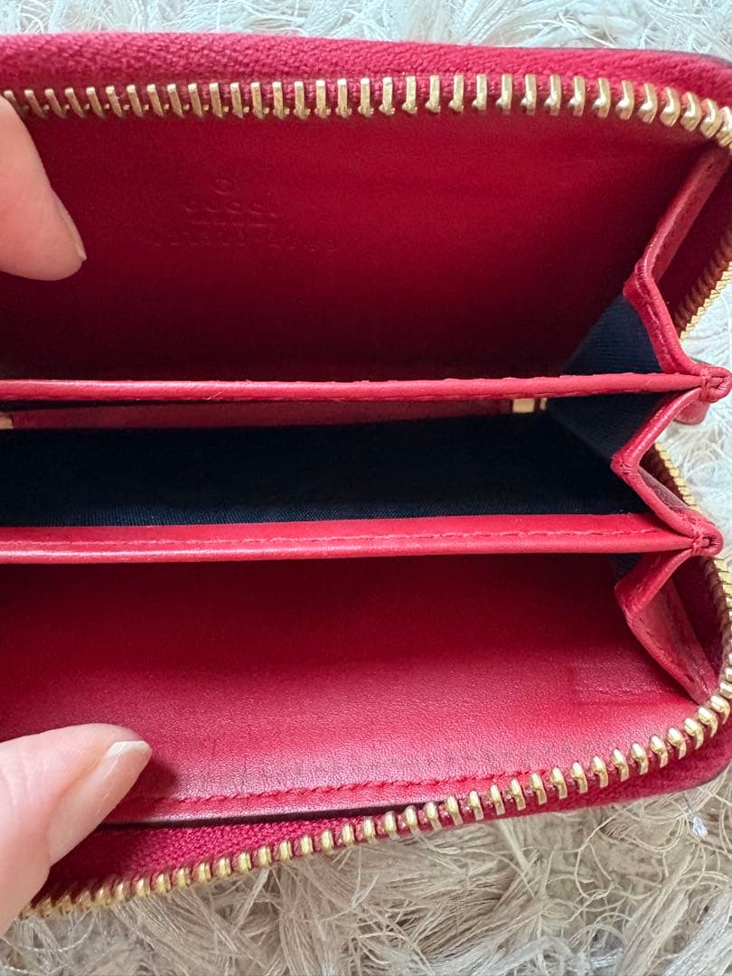 グッチ GG 花柄　ブルームス ケース カード ラウンドファスナー