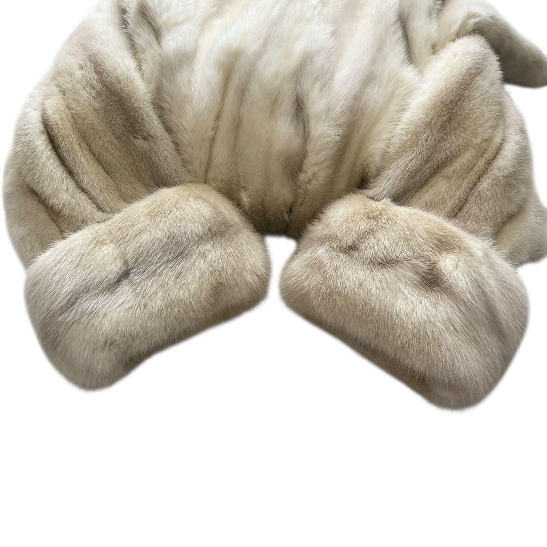 総丈110cm クロスミンク ピエールバルマン リアルファーコート なめし柔らか