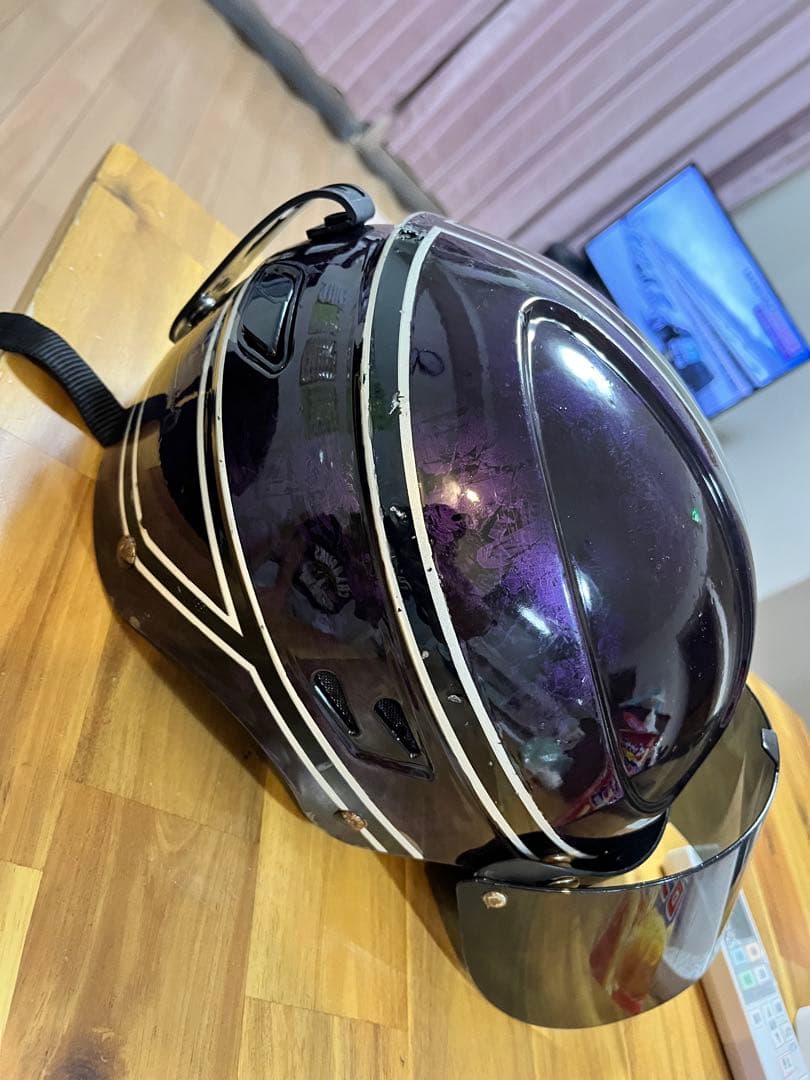 ヤールーヘルメット パープル 塗装済み