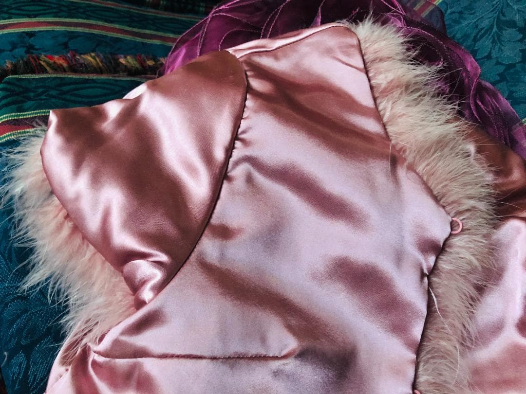 SCHERVINO Street 　フェザーコート　ピンクパープル＊ M