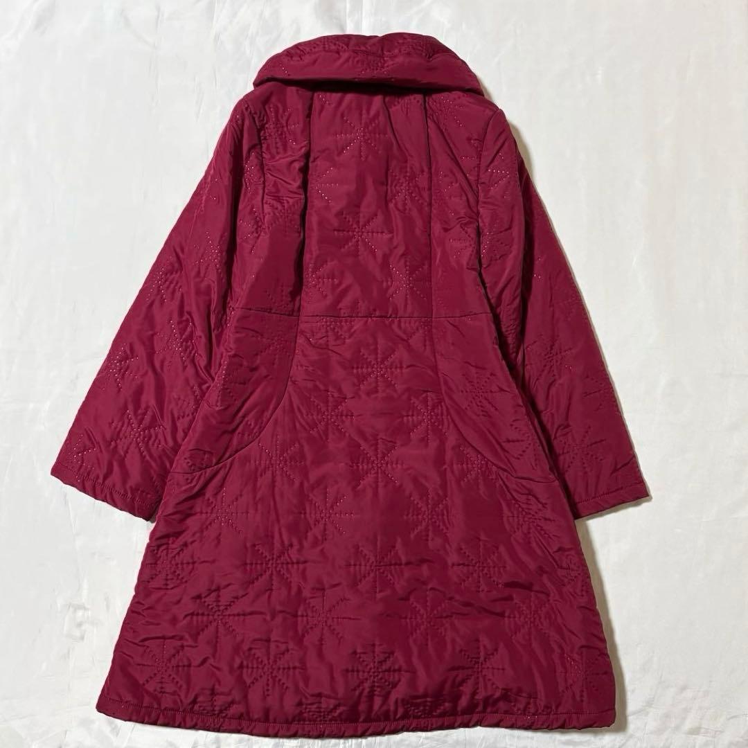 【美品】ホコモモラ パンチング 中綿 ロングコート 裏ボア ふわふわ　Aライン