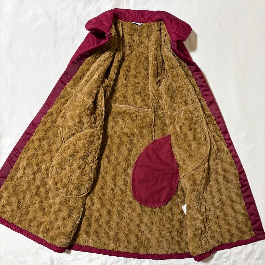 【美品】ホコモモラ パンチング 中綿 ロングコート 裏ボア ふわふわ　Aライン