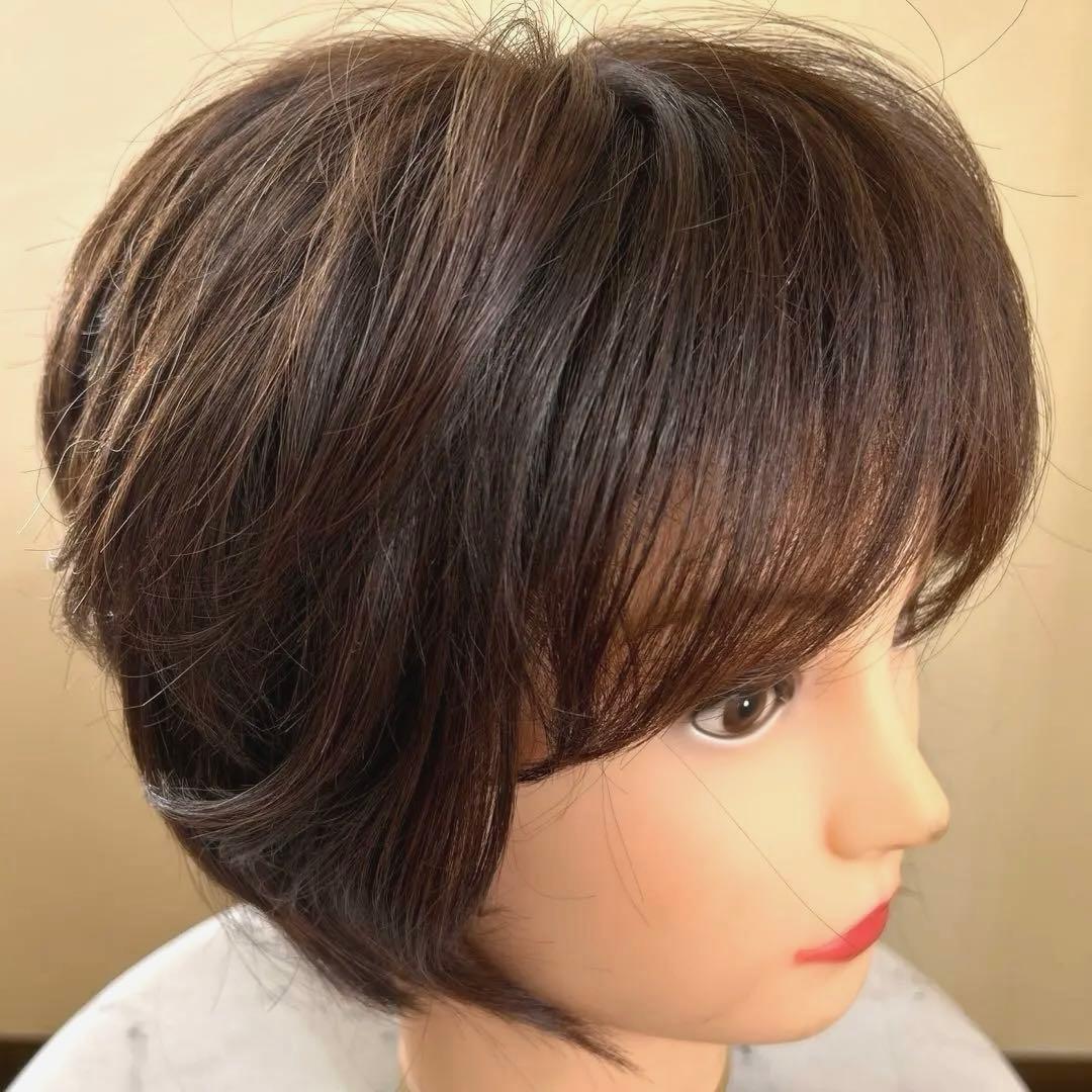 ラパンドアールリュネール　人毛MIX　ブラウン ショート ショートボブ