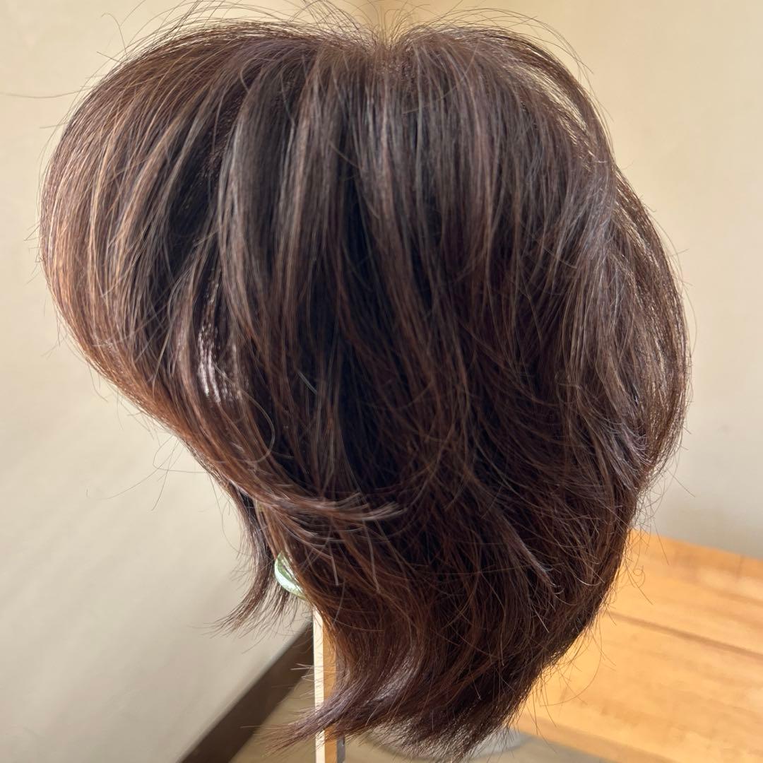 ラパンドアールリュネール　人毛MIX　ブラウン ショート ショートボブ