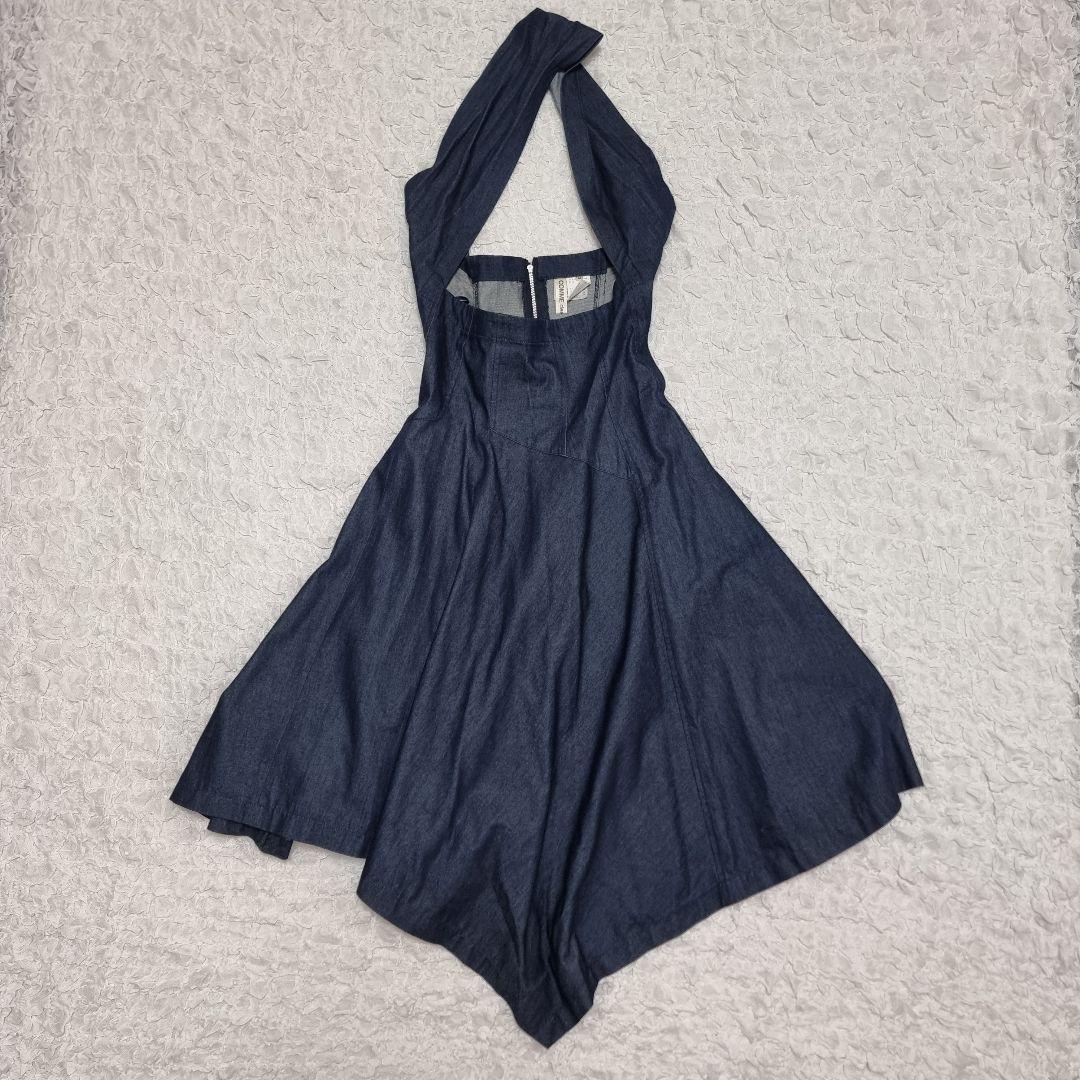 コムデギャルソン デニム ワンピース 吊りスカート ワンショルダー
