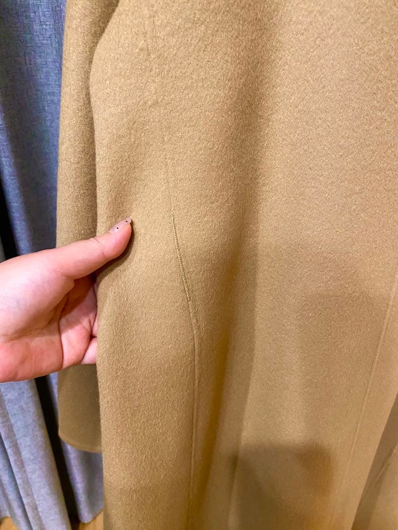 [新品タグ付き] ウールメルトン クルーネックコート