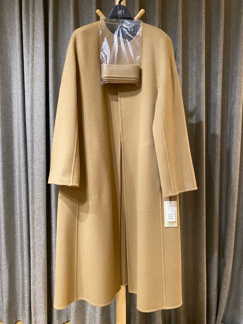 [新品タグ付き] ウールメルトン クルーネックコート