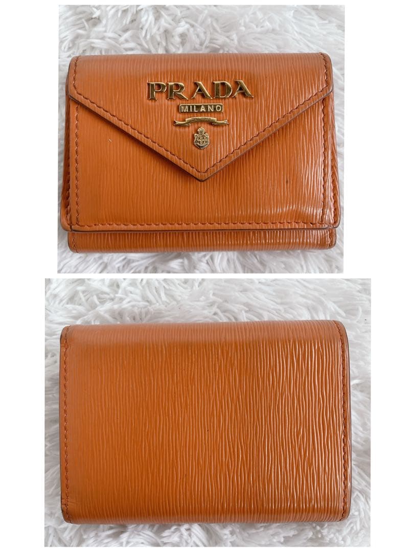 付属品✨FRID 付　プラダ　ヴィッテロムーブ　折り財布 1MH021 オレンジ
