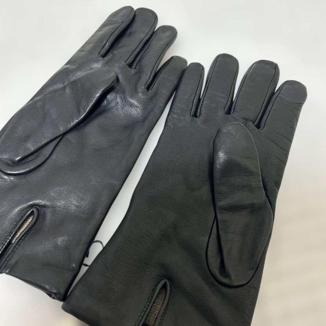 新品未使用コーチ　coachレザーグローブ　手袋 黒 17cm