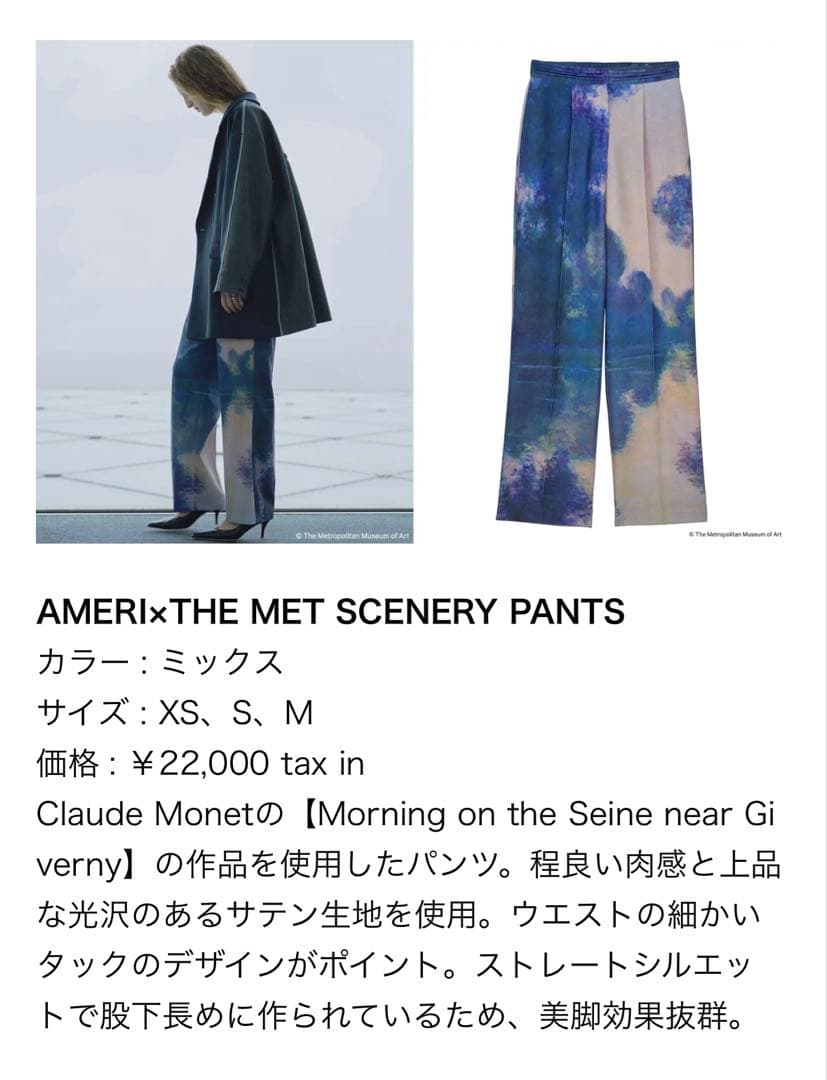 AMERI×THE MET SCENERY PANTS