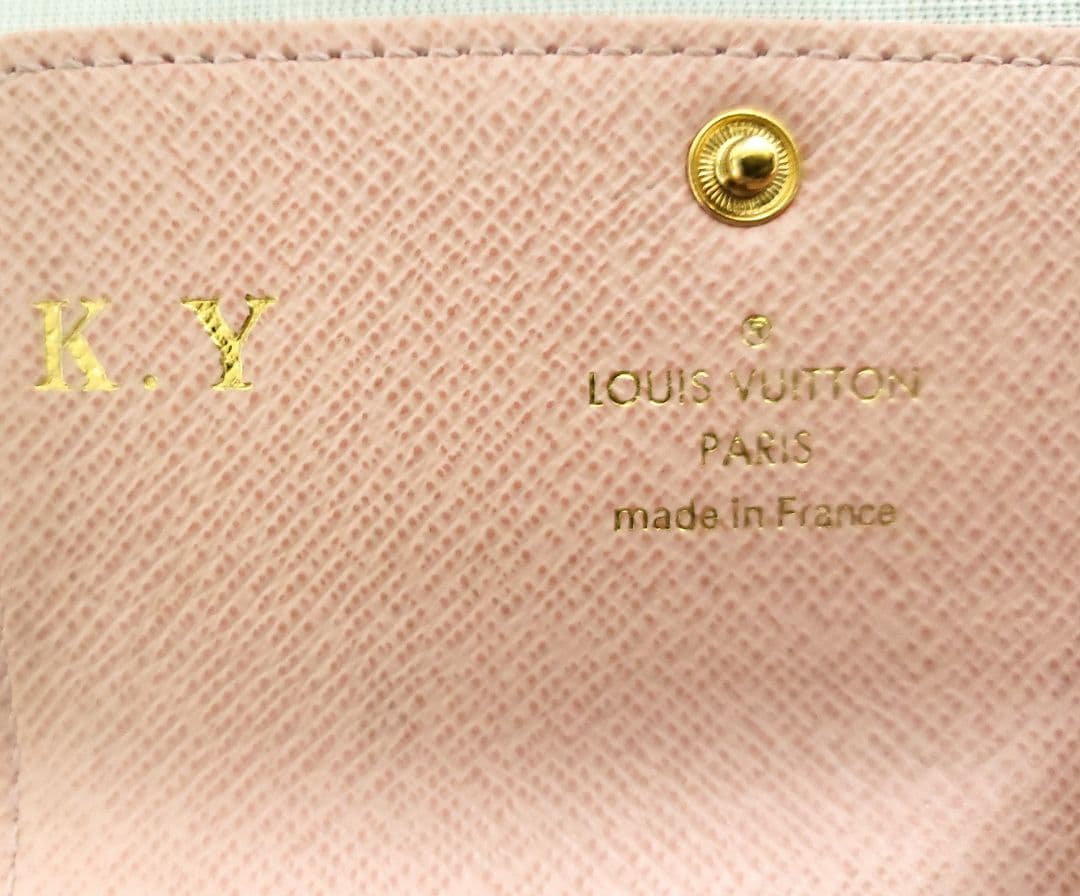 美品 ルイヴィトン ダミエ 6連 キーケース ローズバレリーヌ ㉘