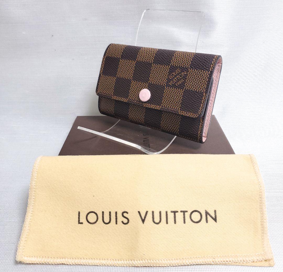 美品 ルイヴィトン ダミエ 6連 キーケース ローズバレリーヌ ㉘