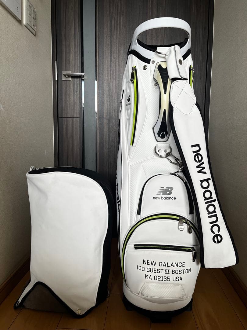 良品♪ニューバランスゴルフ 9.0型 キャディバッグ マットポリウレタン　白