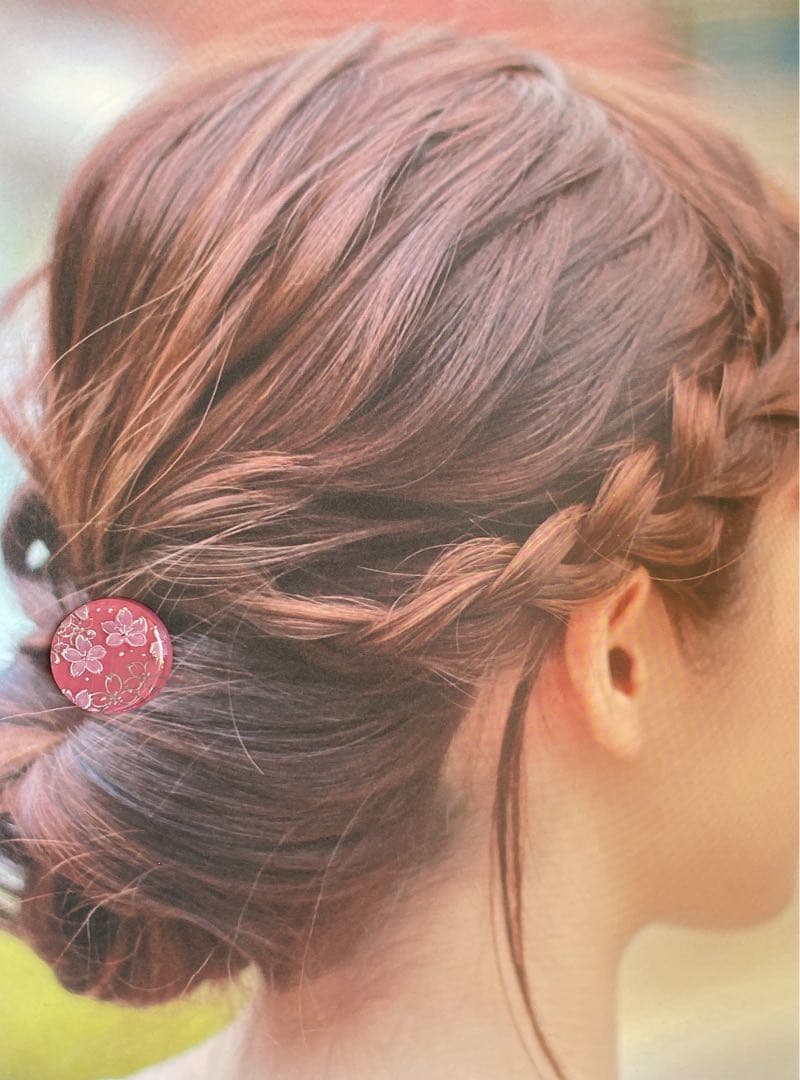 ひまういさくらフラワーハンドメイドレジンヘアゴムポニーフック32