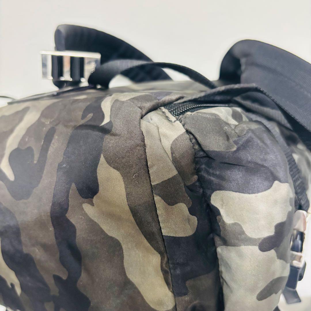PRADA テスート バックパック リュックサック 三角ロゴ 迷彩 カモフラ