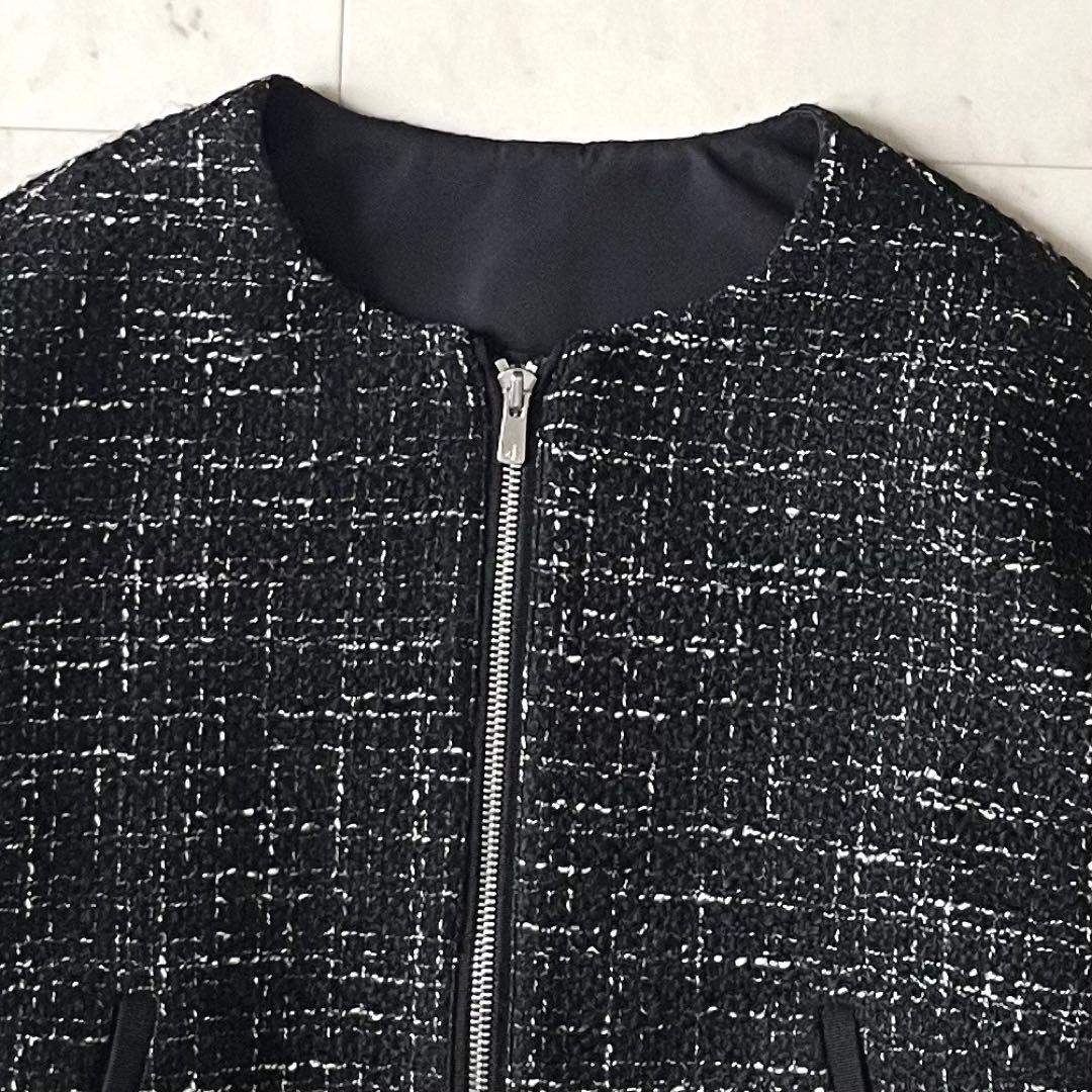 星*様 定価5,5万♪美品 アナイ ノーカラーツイードドルマンジャケット 36