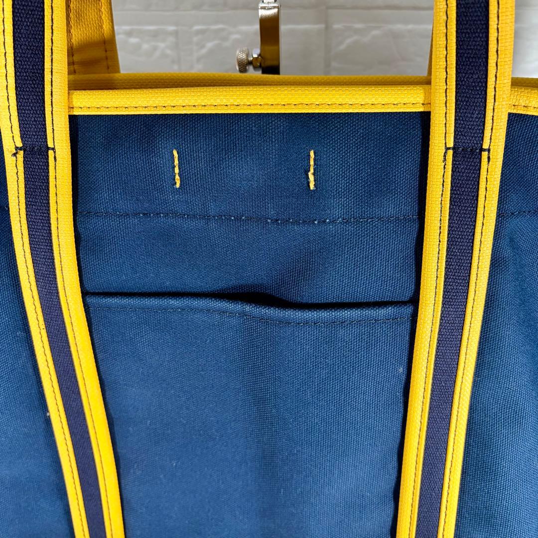 PORTER GIRL ボーイフレンドトート トートバッグ ネイビー×イエロー