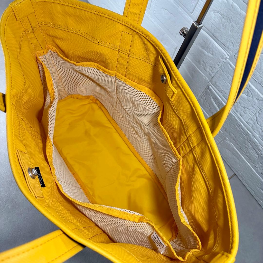 PORTER GIRL ボーイフレンドトート トートバッグ ネイビー×イエロー