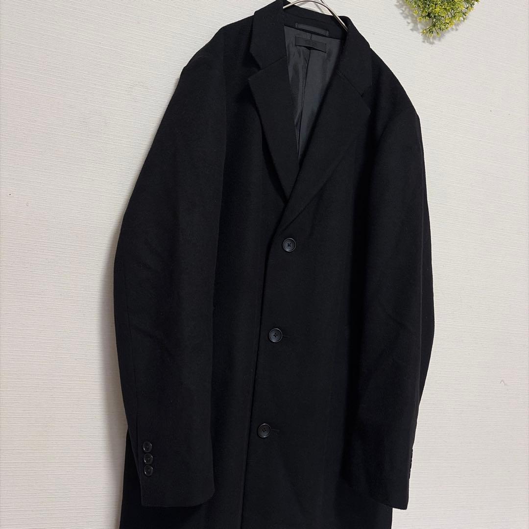 UNIQLO ユニクロ　ウール　カシミヤ　チェスターコート　ブラック　L コート