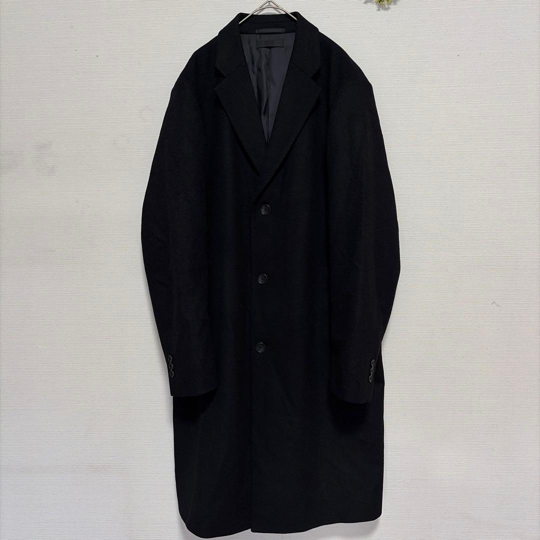 UNIQLO ユニクロ　ウール　カシミヤ　チェスターコート　ブラック　L コート