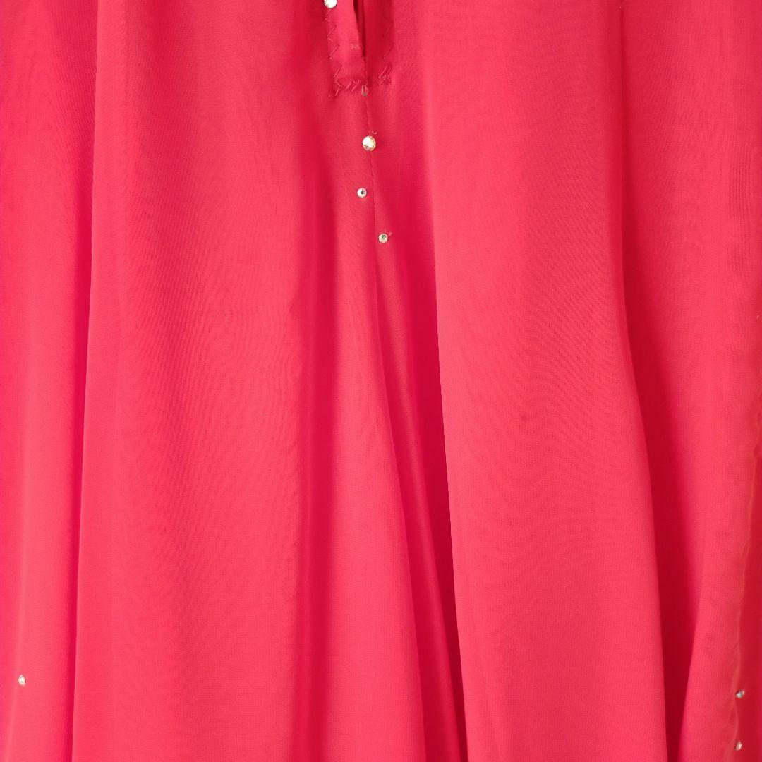 社交ダンススタンダードドレスセット　ブラック＆レッド