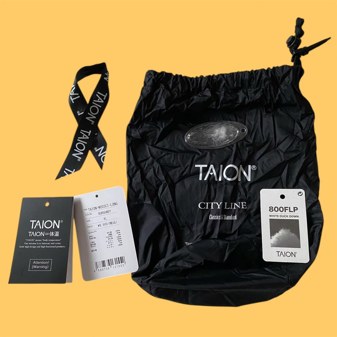 TAION CITY LINE ダウンベスト バーガンディ