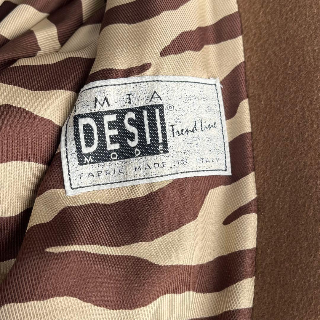 Desii Mode カシミヤシルク100% イタリア生地 ロングコート
