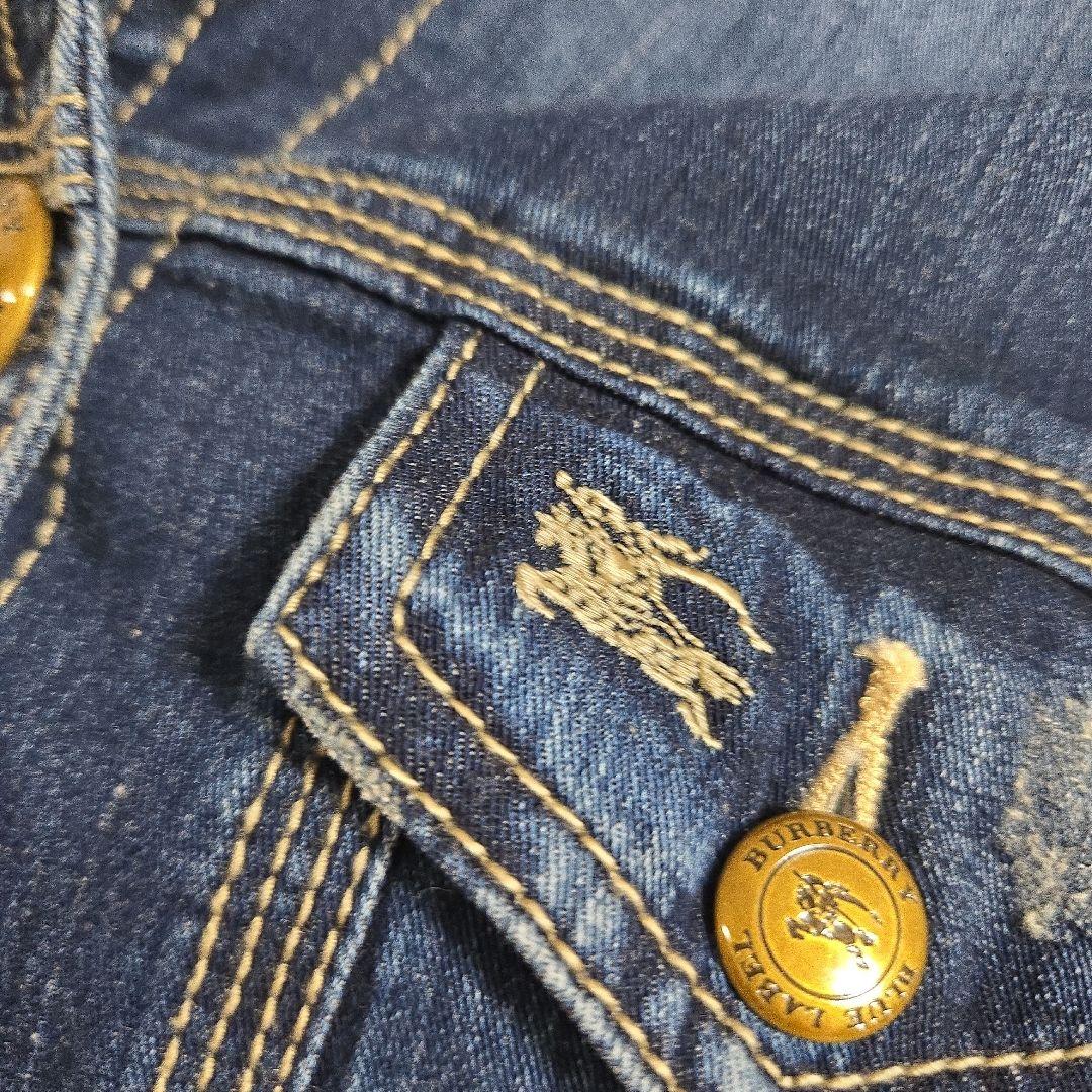 バーバリー ブルーレーベル Gジャン デニムジャケット ノバチェック ロゴ刺繍