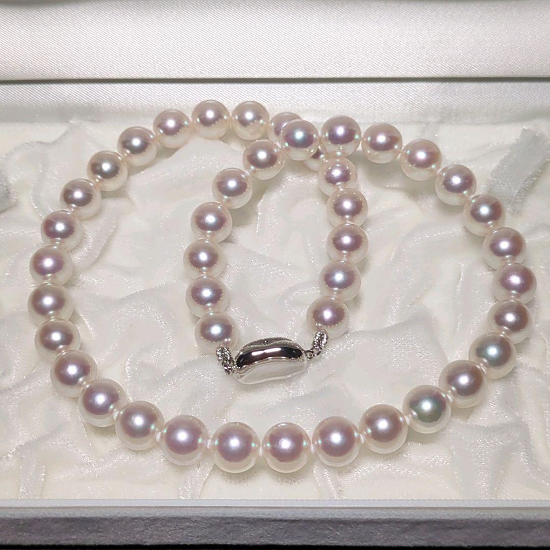 ハッピー【オーロラ花珠】あこや真珠 約9.0-9.5mm 460