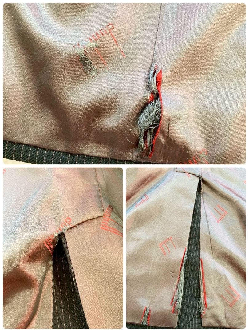 dunhill　ダンヒル　3ピース　ストライプ　スーツ　セットアップ　オーダー