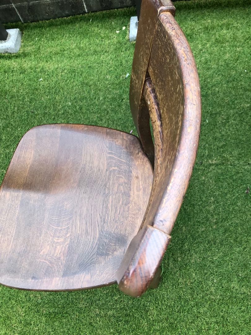 オランダ製　オーク無垢　ダイニングチェア　1脚　アンティーク　②