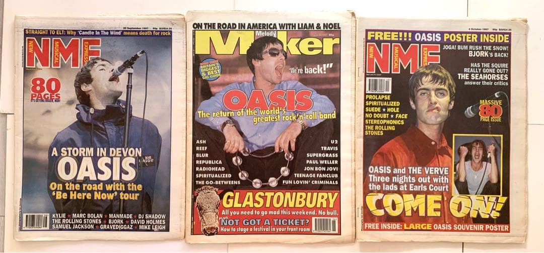 洋雑誌 New Music Express NME Oasis 3セット