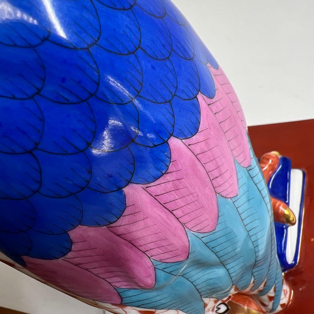 ヘレンド　フィッシュネットフクロウ　共箱　h21cm 東K7-1209☆1F