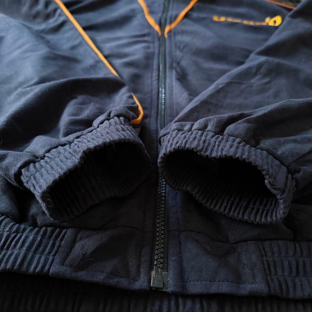 美品希少アンブロumbro90sベロアトラックジャケット刺繍ロゴ好配色古着M