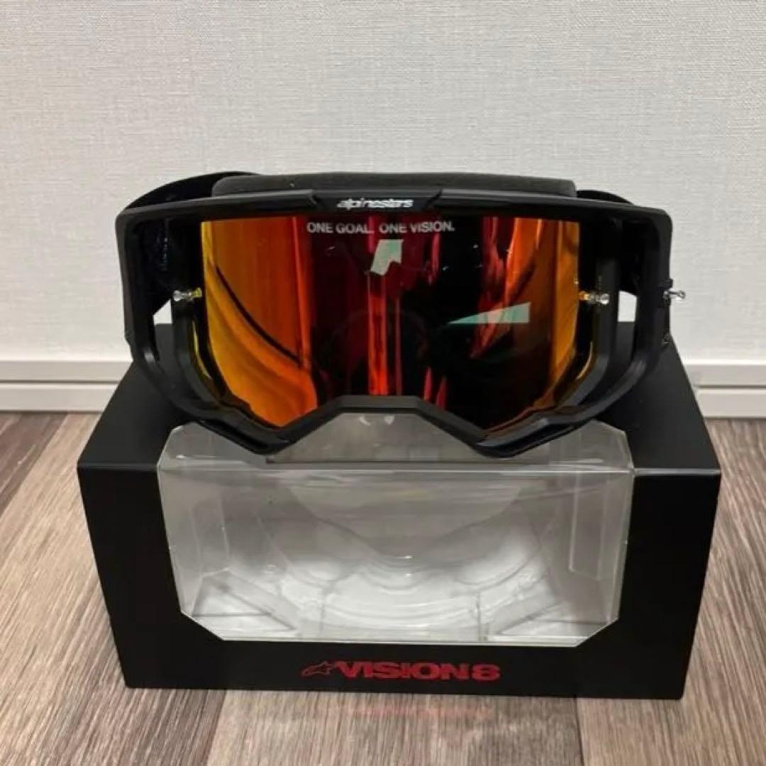 VISION8 ゴーグル ブラック　レッドミラーレンズ